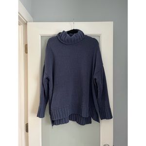 Navy Aerie Cowl Neck Sweater